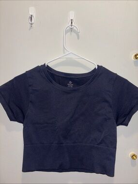 aerie Black Cropped Tee - Womens' Short Sleeve